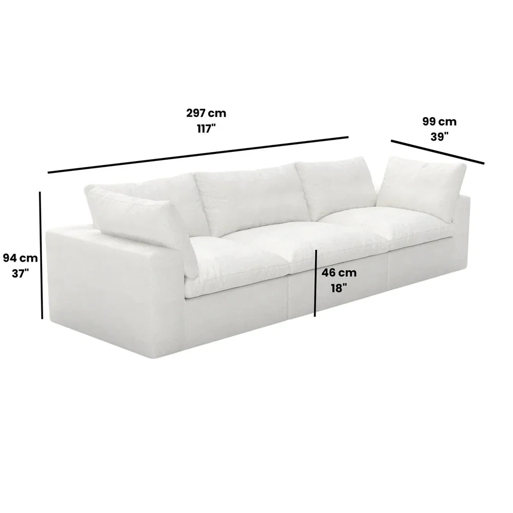 3 Piece Straight Cloud Couch