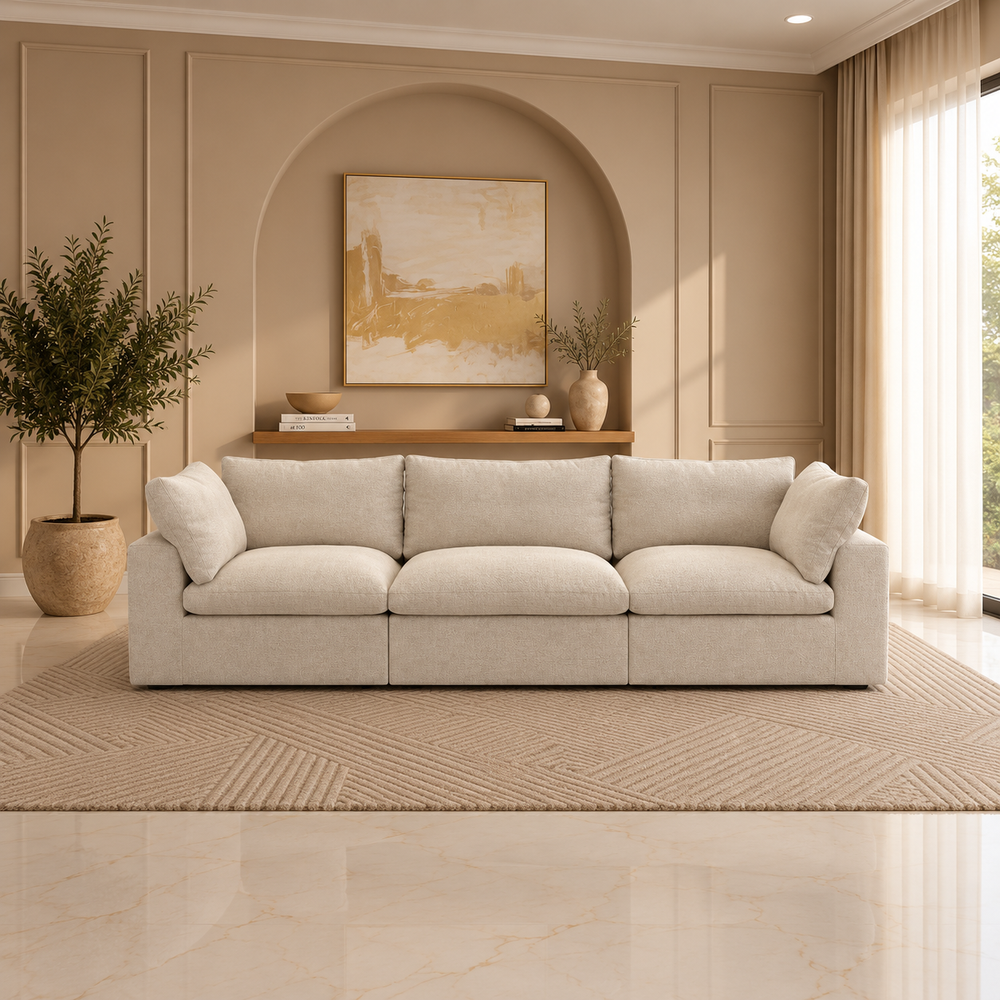 3 Piece Straight Cloud Couch