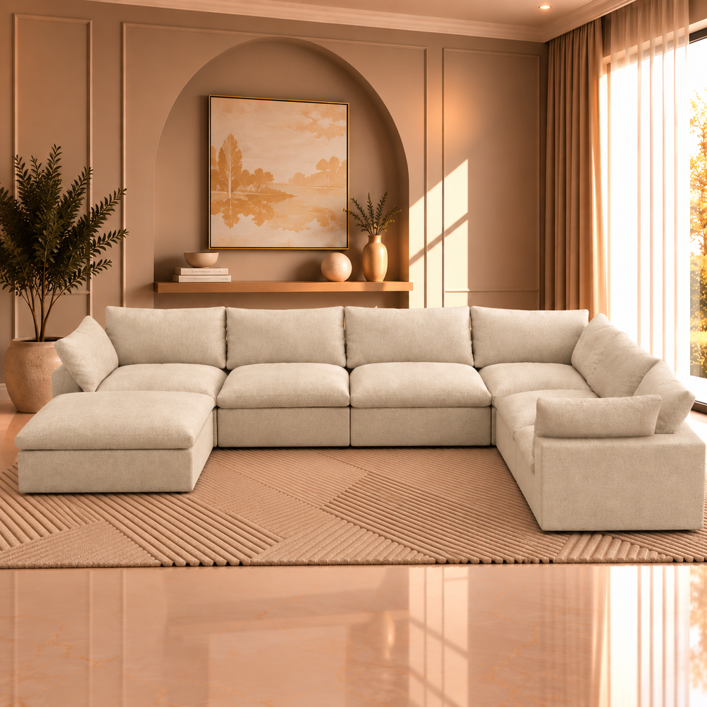 7 Piece Corner Cloud Couch