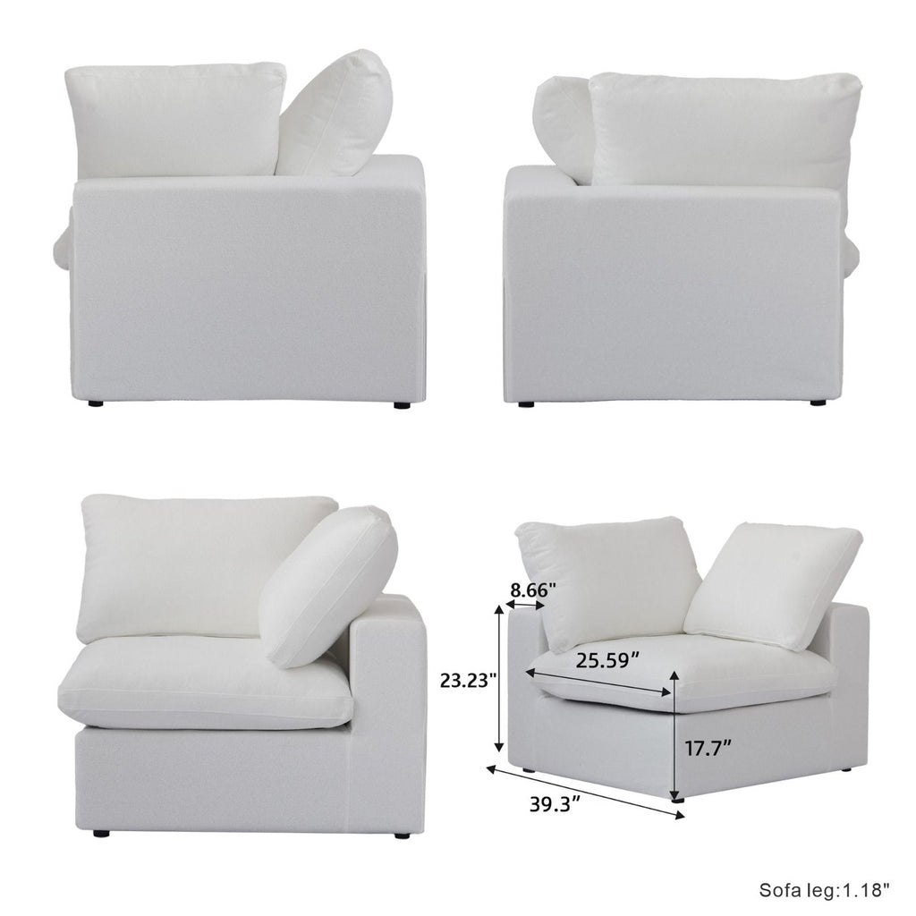 4-Piece Cloud Couch Modular Sofa