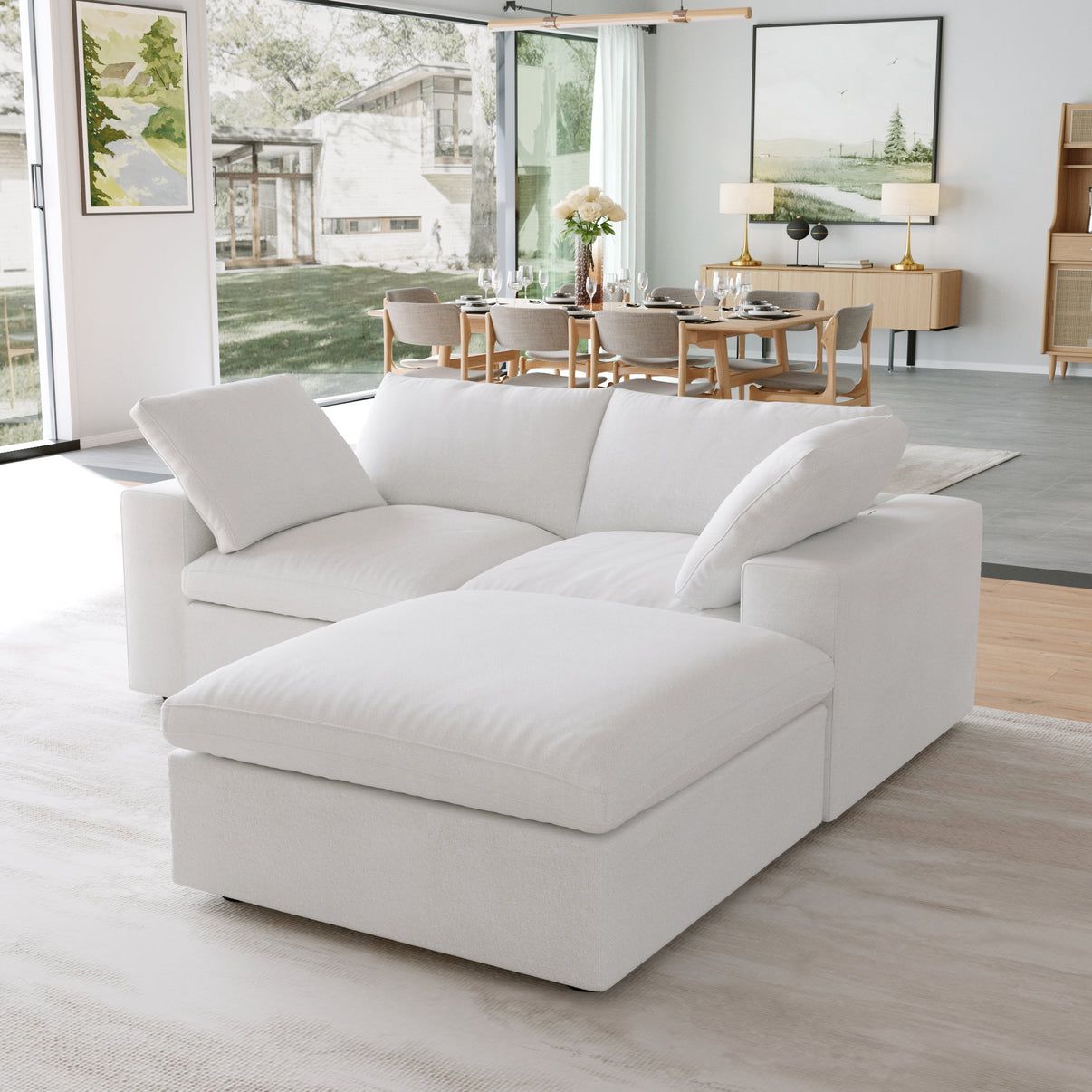 3-Piece Cloud Couch Modular Sofa