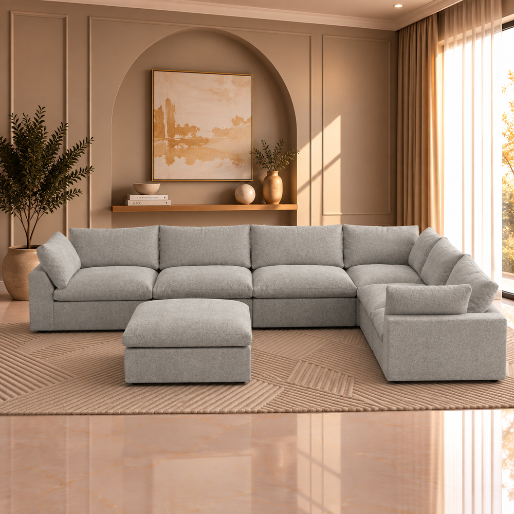 7 Piece Corner Cloud Couch