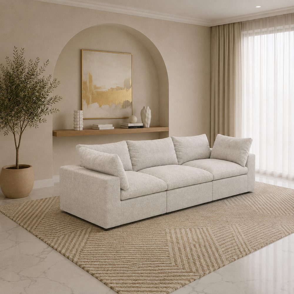 3 Piece Straight Cloud Couch